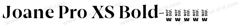Joane Pro XS Bold字体转换